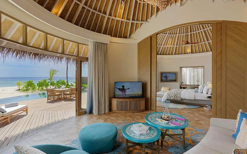 The Nautilus Maldives — Интерьер пляжного дома